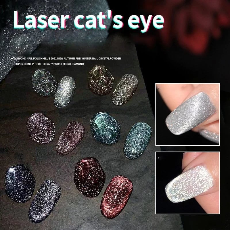 Laser Diamond neglelak sæt: Intens glans og glamourøs glød 